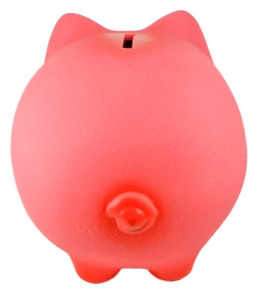 Velká keramická pokladnička prasátko růžově červené 25 cm (Keramické prasátko pokladnička 25 cm růžovo-červená)
