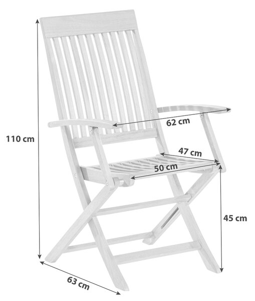 ZAHRADNÍ SKLÁDACÍ KŘESLO, dřevo Gardenson - Online Only zahradní nábytek, Online Only