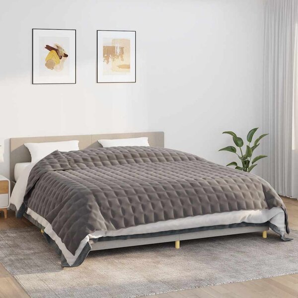 Zátěžová deka šedá 235 x 290 cm 11 kg textil