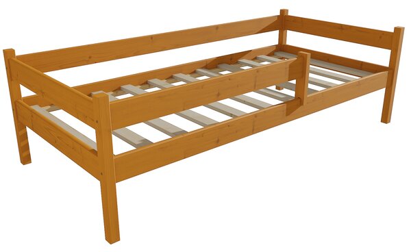 Vomaks Dětská postel DP 027 se zábranou Rozměr: 90 x 170 cm, Barva: moření olše