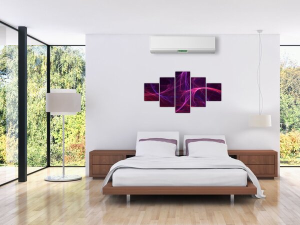 Abstraktní obraz křivek (125x70 cm)