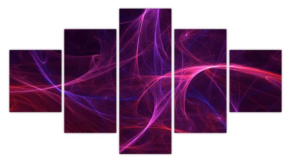 Abstraktní obraz křivek (125x70 cm)