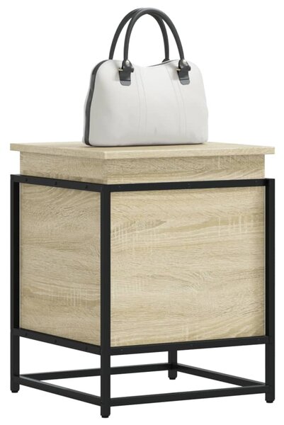 Úložný box s víkem dub sonoma 40x40x51,5 cm kompozitní dřevo