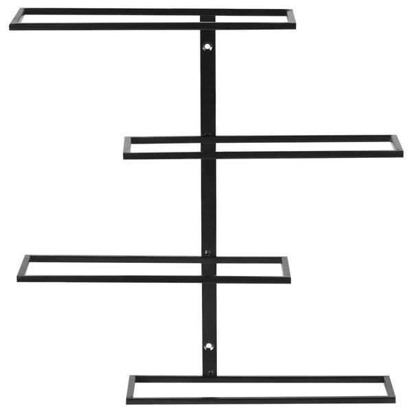 Nástěnný stojan na víno EINSTEINIUM Kov Černá