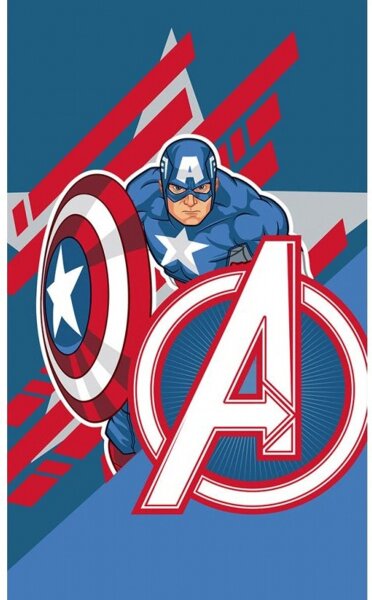 Carbotex Dětský ručník Avengers Kapitán Amerika 30x50 cm