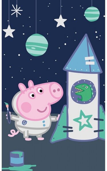 Carbotex Dětský ručník Prasátko Pepina Tomík Astronaut 30x50 cm