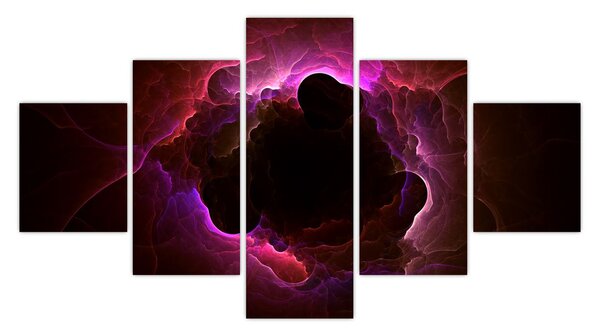 Obraz - abstrakce mraku (125x70 cm)