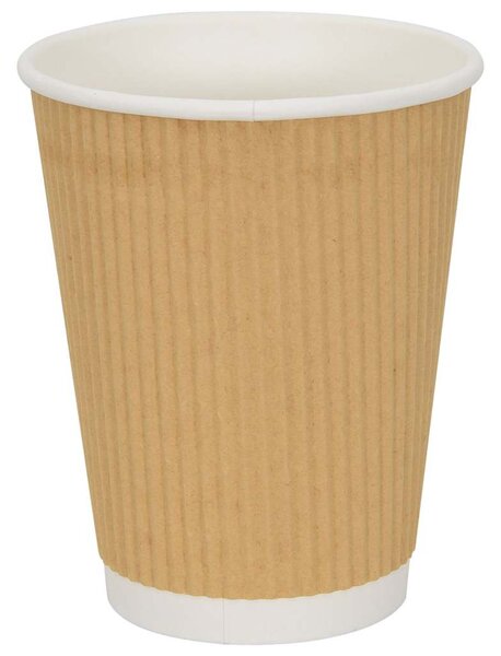 Papírové kelímky na kávu 500 pcs 12oz 300ml hnědé