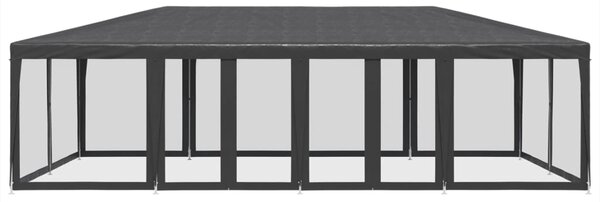 Party stan s 12 síťovanými bočnicemi antracitový 8 x 4 m HDPE