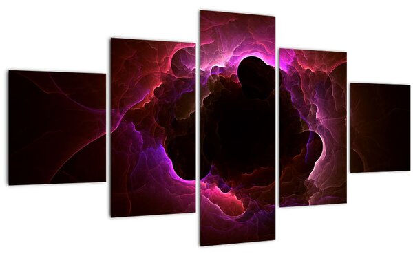 Obraz - abstrakce mraku (125x70 cm)