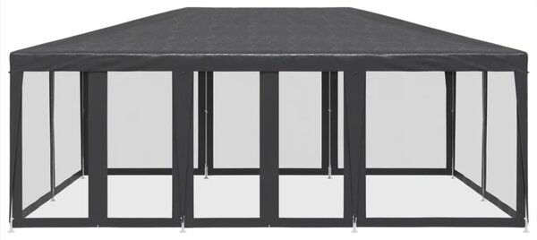 Party stan s 10 síťovanými bočnicemi antracitový 6 x 4 m HDPE