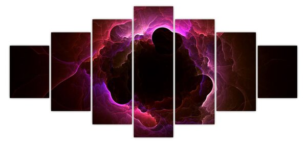 Obraz - abstrakce mraku (210x100 cm)