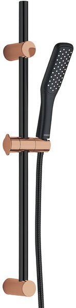 Kuchinox Alanis, sprchový sloup 70cm s ruční sprchovou soupravou, černá-růžové zlato, LAV-NQI_81A1