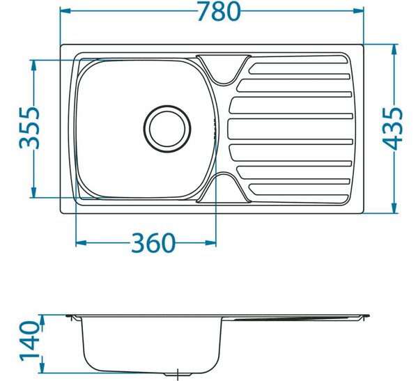 Nerezový dřez Alveus Basic 170 ECO F