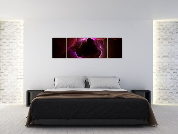 Obraz - abstrakce mraku (170x50 cm)