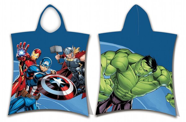 Jerry Fabrics Plážová osuška pončo Avengers Hero 50x115 cm