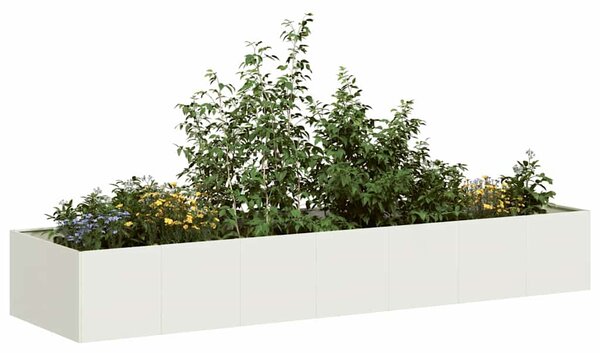 Truhlík bílý 280x80x40 cm ocel