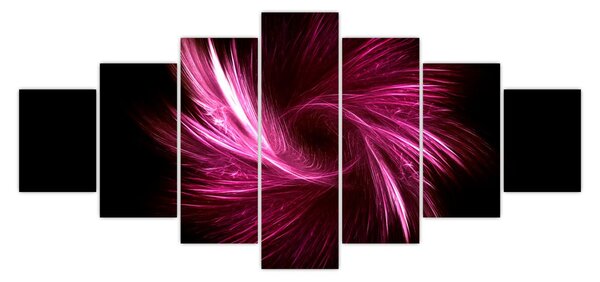 Obraz - růžová abstrakce (210x100 cm)