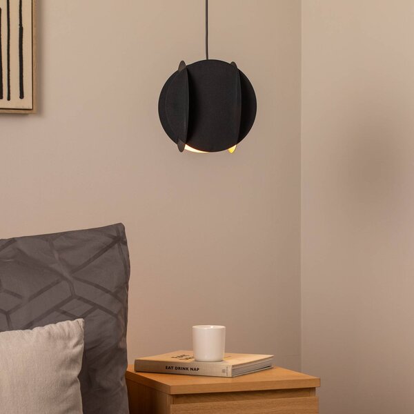Opviq Závěsné světlo Corner, černé, 25 x cm, kov, E27, stmívatelný, Černá, Obývací pokoj / jídelna, kov, Moderní