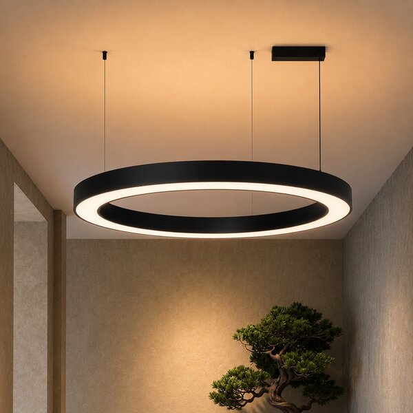 Immax NEO PASTEL SLIM Smart závěsné svítidlo 95 x 7cm 68W černé Zigbee 3.0
