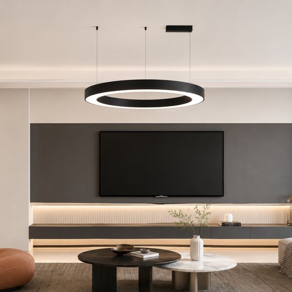 Immax NEO PASTEL SLIM Smart závěsné svítidlo 95 x 7cm 68W černé Zigbee 3.0