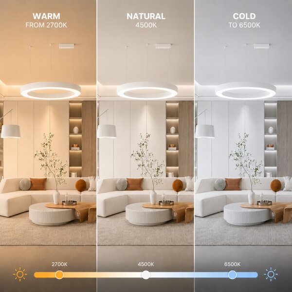 Immax NEO PASTEL SLIM Smart závěsné svítidlo 95 x 7cm 68W bílé Zigbee 3.0