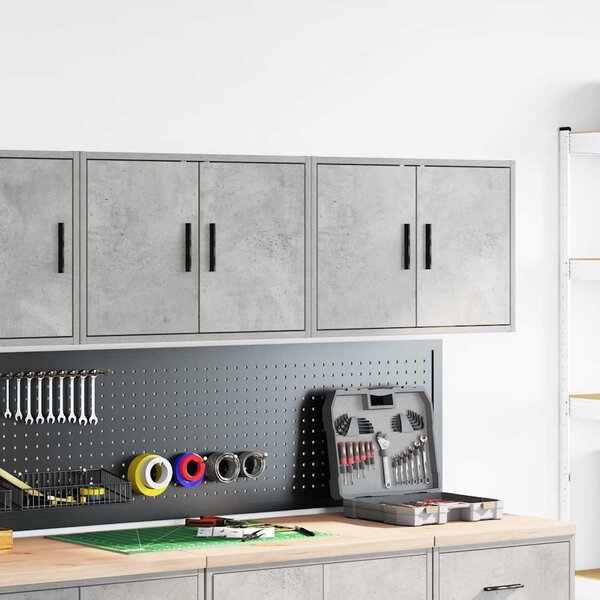 Garážové nástěnné skříně 2 ks Beton Grey kompozitní dřevo