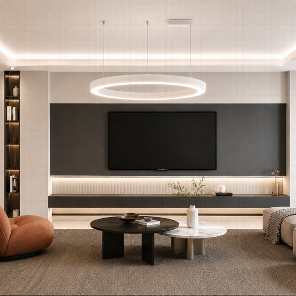 Immax NEO PASTEL SLIM Smart závěsné svítidlo 95 x 7cm 68W bílé Zigbee 3.0