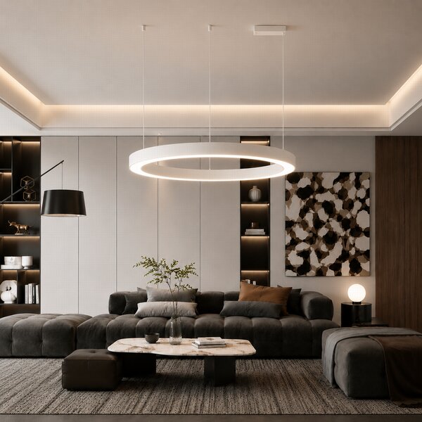 Immax NEO PASTEL SLIM Smart závěsné svítidlo 95 x 7cm 68W bílé Zigbee 3.0