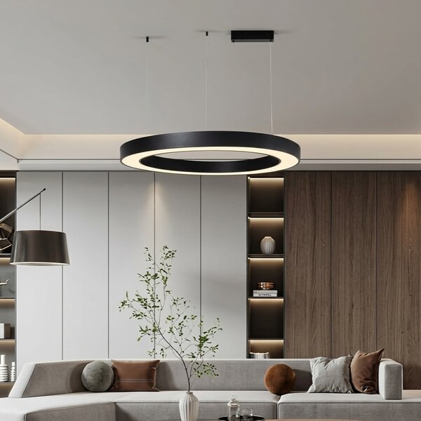 Immax NEO PASTEL SLIM Smart závěsné svítidlo 95 x 7cm 68W černé Zigbee 3.0