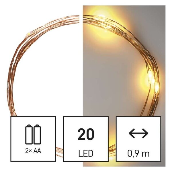 D3AW07 20LED XMAS NANO IP20 2AA T WW
