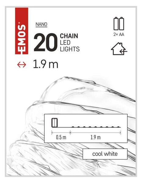 D3AC07 20LED XMAS NANO IP20 2AA T CW