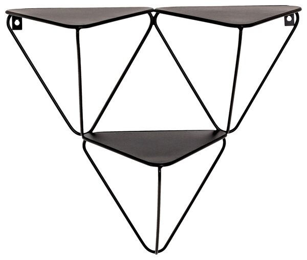 NÁSTĚNNÝ REGÁL, černá, 48/42/22 cm - Online Only regály & police, Online Only