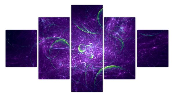 Obraz - fialová abstrakce (125x70 cm)