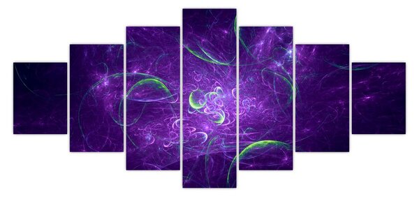 Obraz - fialová abstrakce (210x100 cm)