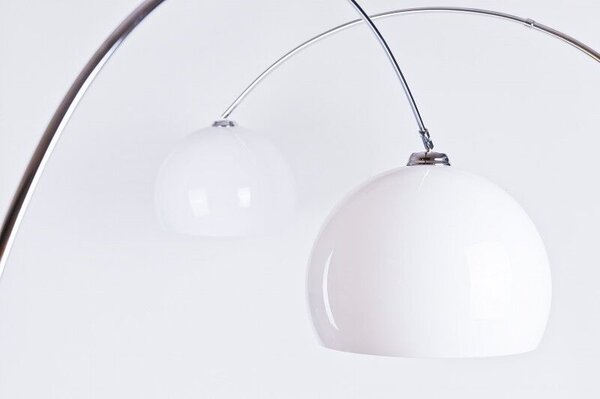 GIO stojací lampa 1x E27 60W bez zdroje IP20, bílá/chrom
