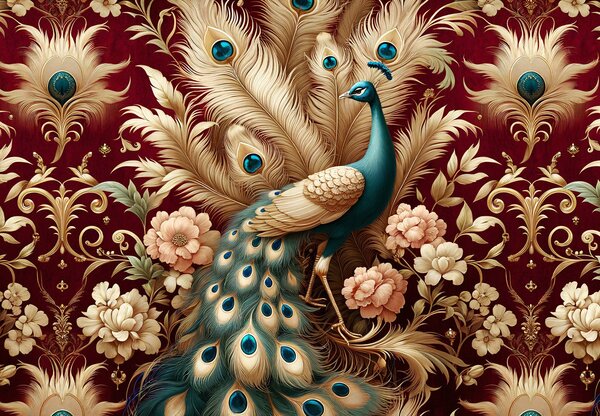 Fototapeta - Elegantní páv (245x170 cm)