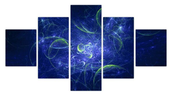 Obraz - modrá abstrakce (125x70 cm)