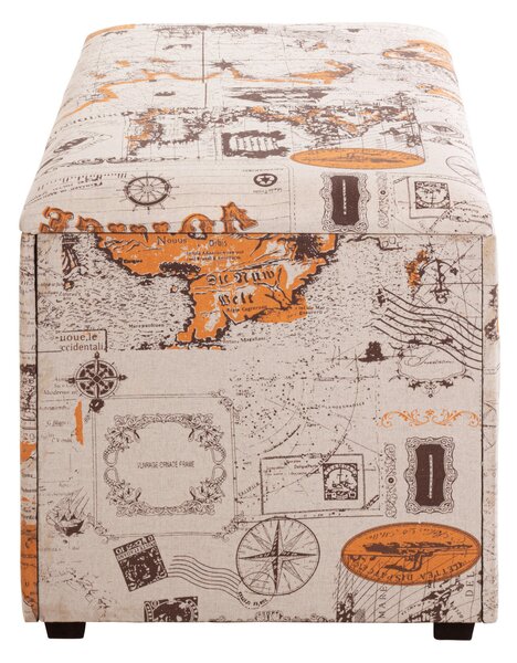 TRUHLOVÁ LAVICE, textil, kompozitní dřevo, 65/42/40 cm Carryhome - Taburety, Online Only