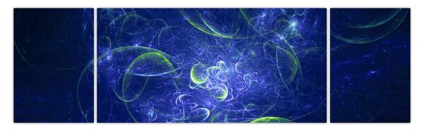 Obraz - modrá abstrakce (170x50 cm)