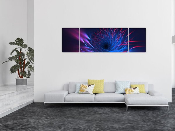 Obraz - abstrakce květu (170x50 cm)