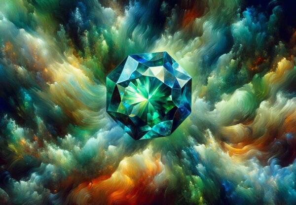 Fototapeta - Tyrkysový diamant (245x170 cm)