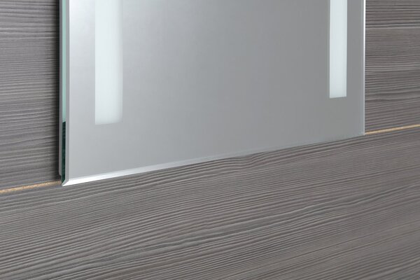 Aqualine Aqualine, LED podsvícené zrcadlo 50x70cm, knoflíkový vypínač, ATH5