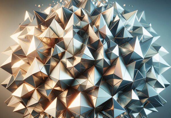 Fototapeta - 3D kaleidoskop tvarů (245x170 cm)