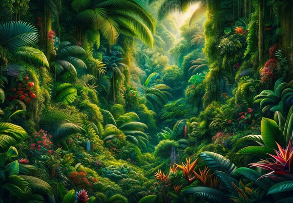 Fototapeta - Pohled do džungle (245x170 cm)