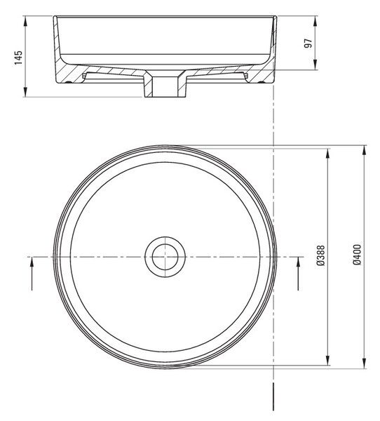 Deante Ceramic washbasin, countertop