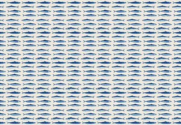 Fototapeta - Modré ryby (245x170 cm)