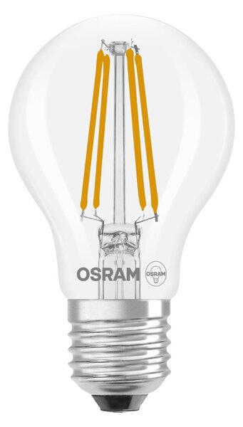 Průhledná LED žárovka E27 5 W CLASSIC A, studená bílá