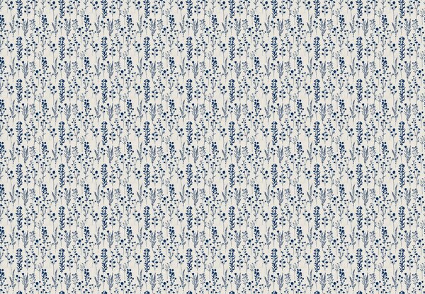 Fototapeta - Modré vzorované květy (245x170 cm)