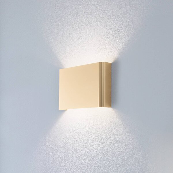 Nowodvorski Lighting Nástěnné světlo Haga, zlatá, kov, šířka 25 cm, G9, stmívatelný, Mosaz / zlato, Obývací pokoj / jídelna, Hliník, Moderní